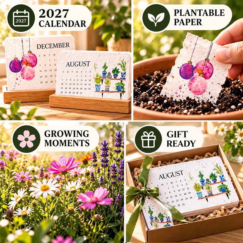 A plantable calendar detail