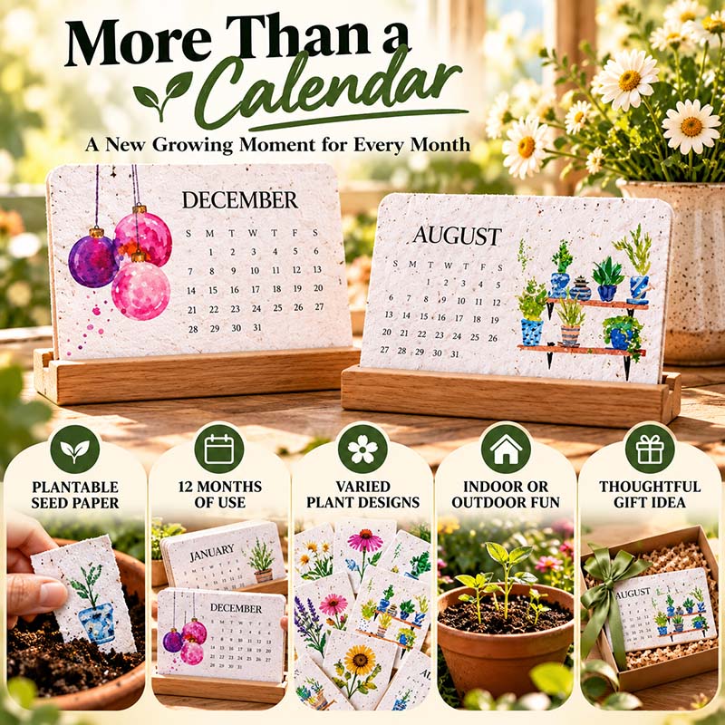 A plantable calendar detail