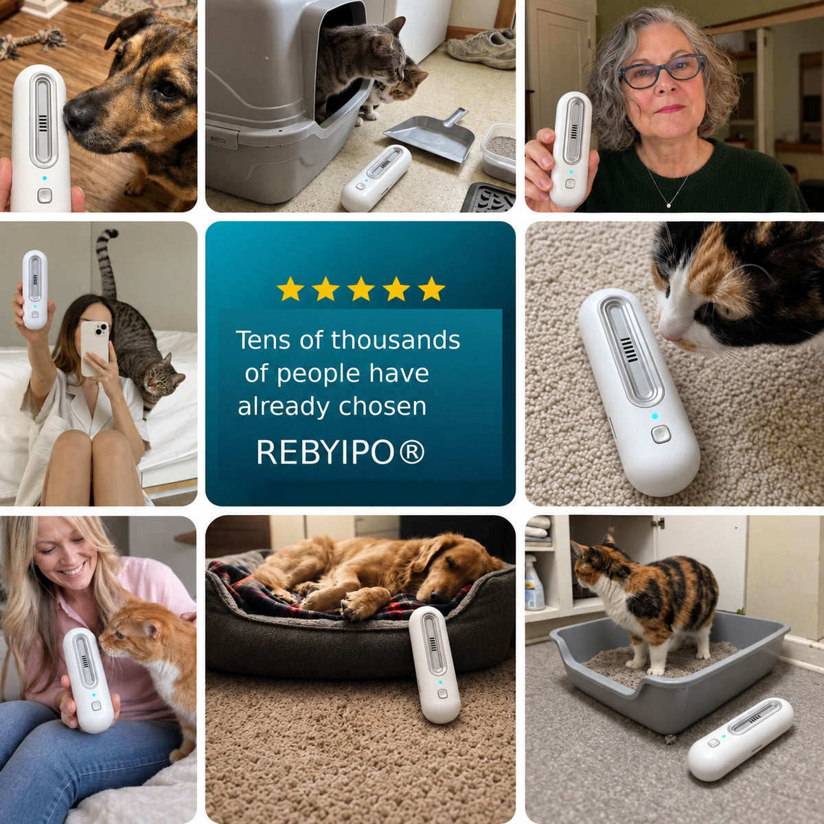 💥Last day 50% off丨REBYIPO® UV-C molecular-level pet odor eliminator eliminates odors at the source—no sprays or filter cartridges required