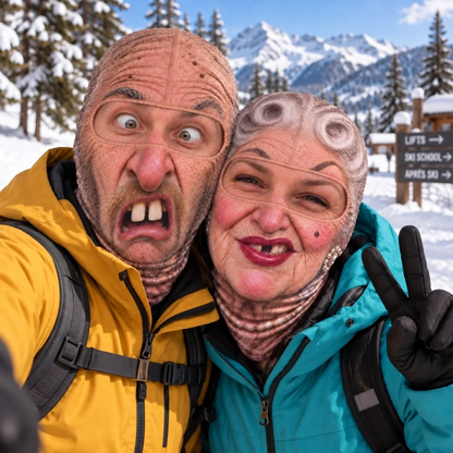 Custom Photo Funny Face Ski Lovers Gifts - Personalized Ski Mask