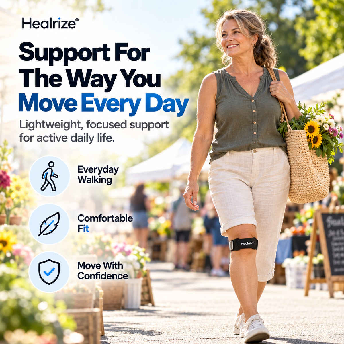 🦵 Healrize® 3D AirFlex Patellar Support Strap | 🎯 Targeted Stability | 🔥 Save Up to 30%