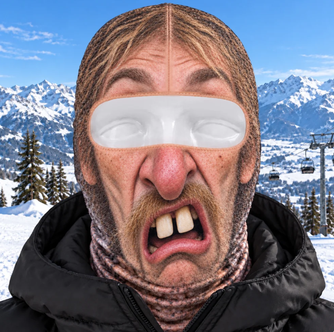 Custom Photo Funny Face Ski Lovers Gifts - Personalized Ski Mask