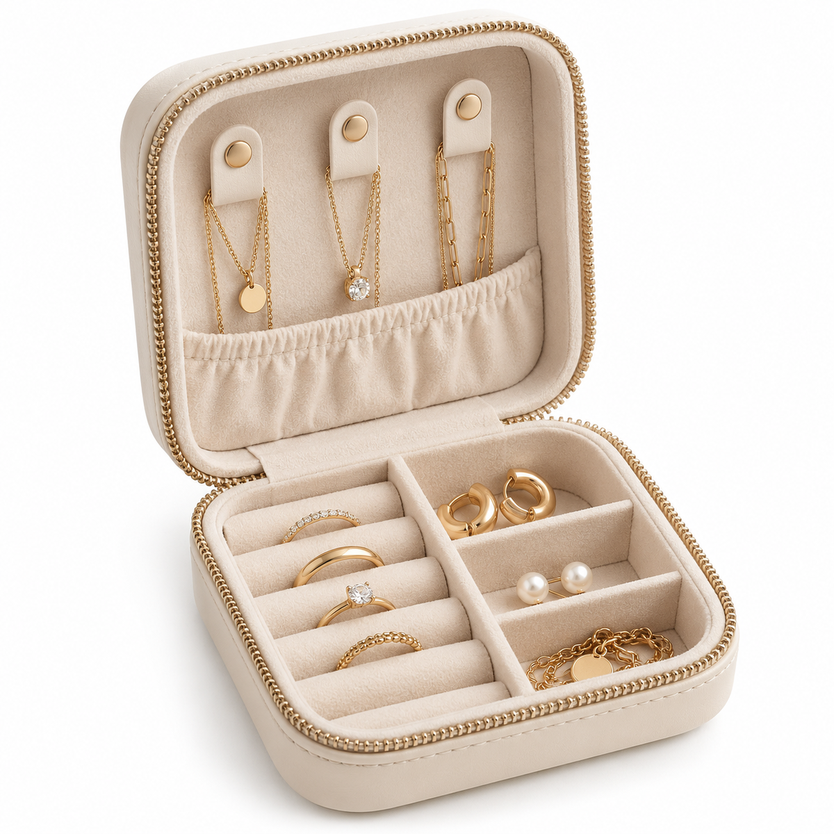 Fold-Open Travel Jewelry Organizer